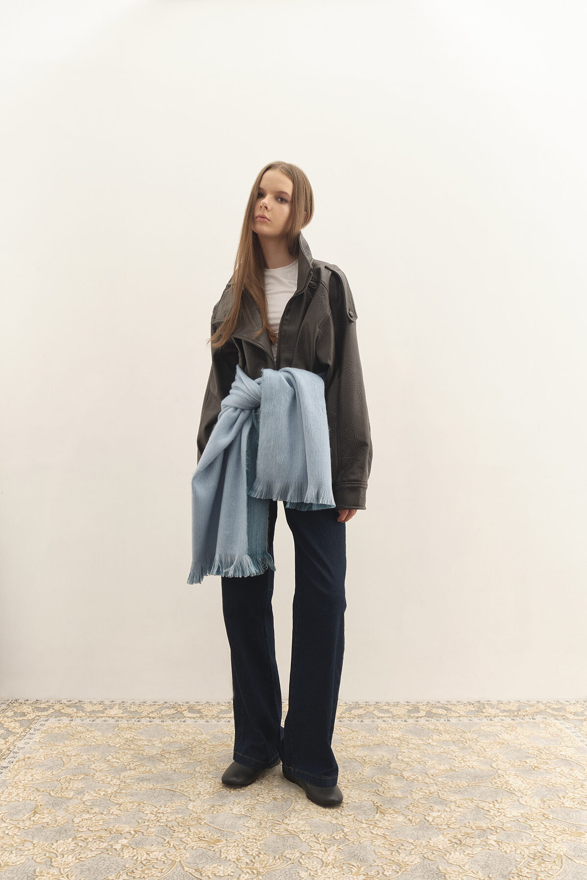 Scarf Acari Double Face — Blue / Mist Blue