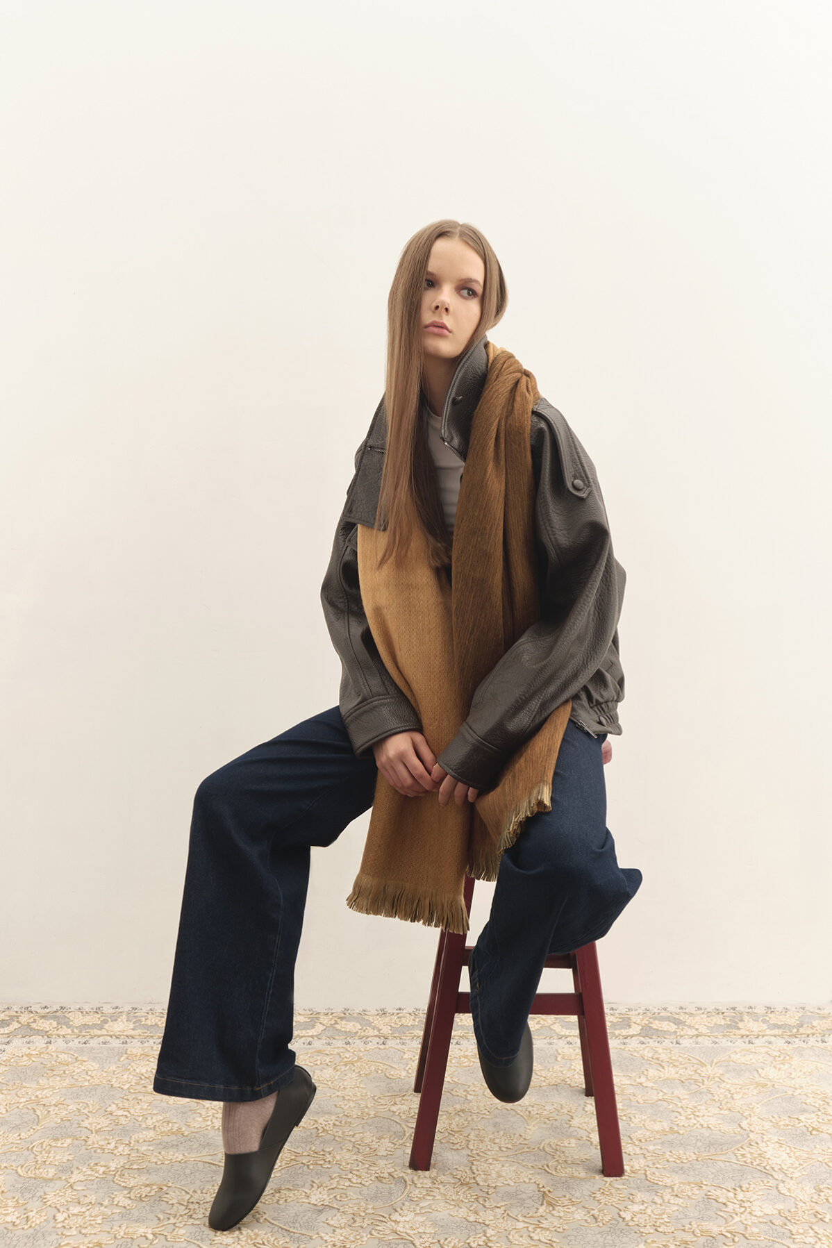 Scarf Acari Double Face — Camel / Brown