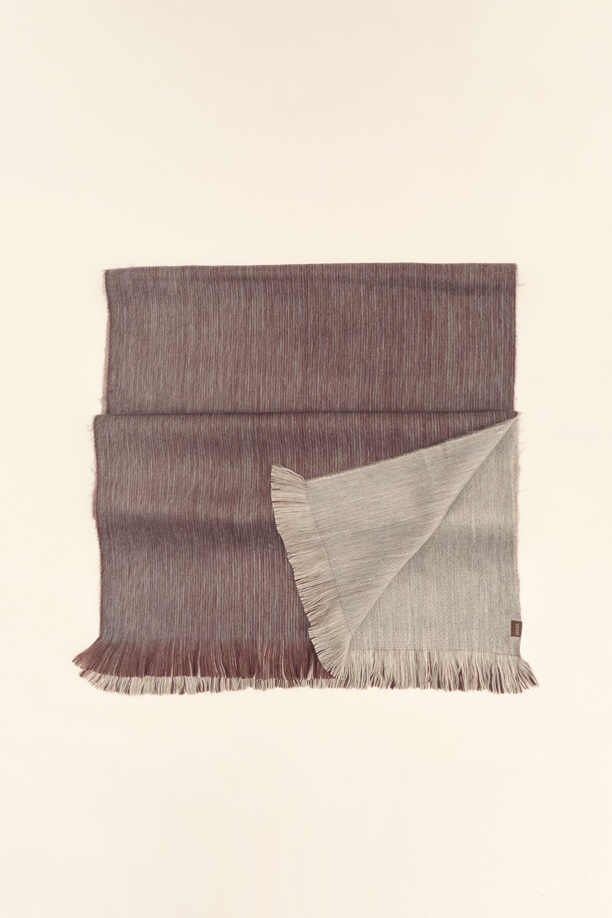 Scarf Acari Double Face — Maroon & Light Grey