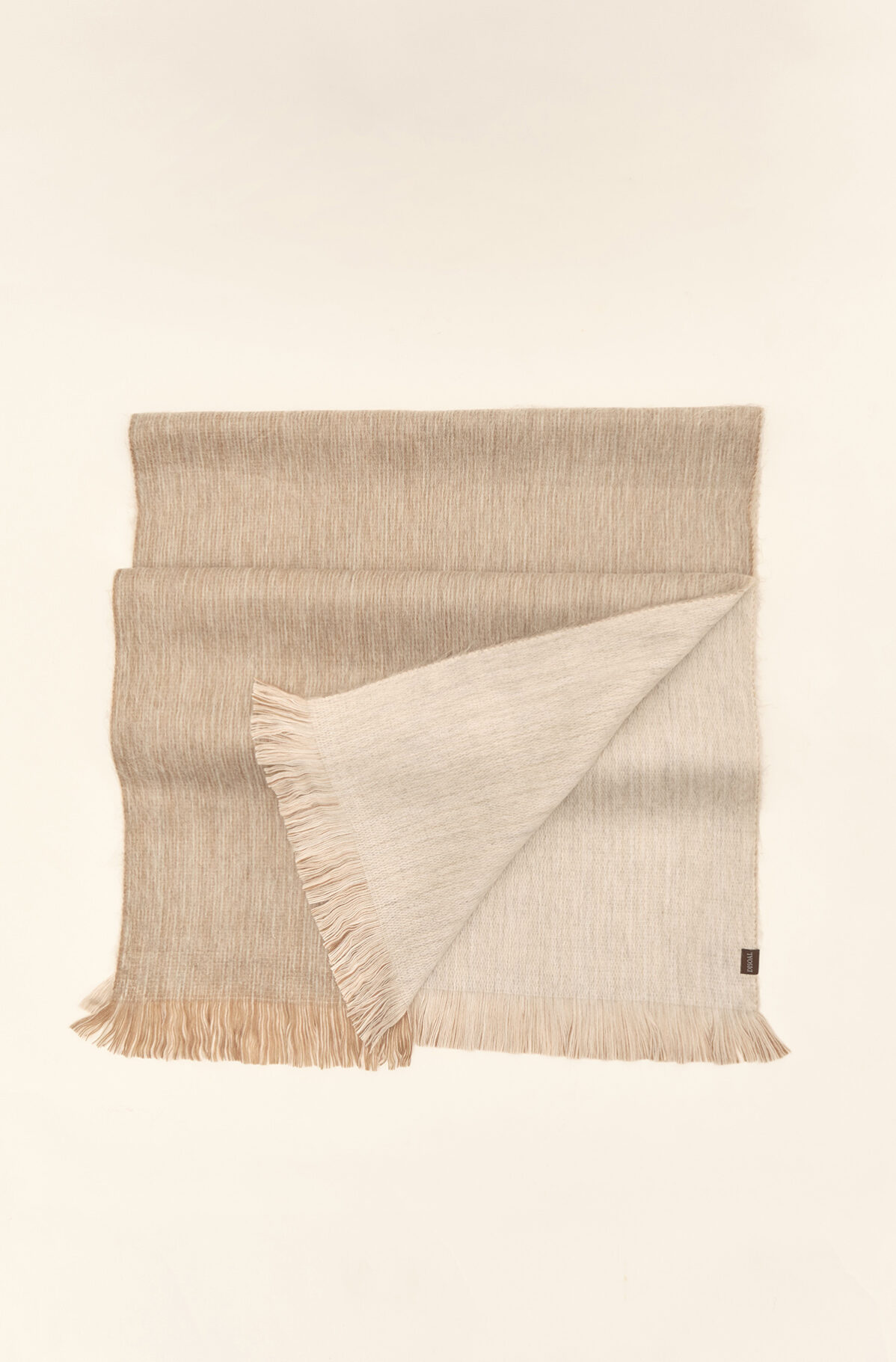 Scarf Acari Double Face — Light Brown / White